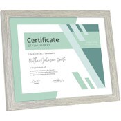Wholesale - 12pk 8.5X11" GRAY WOODGRAIN FRAME C/P 1, UPC: 044021659373